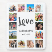 Aangepaste reeks foto's Collage Persoonlijk Wit Muismat (Voorkant)