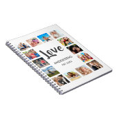 Aangepaste reeks foto's Collage Persoonlijk Wit Notitieboek (Rechterzijde)