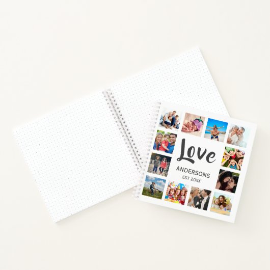 Aangepaste reeks foto's Collage Persoonlijk Wit Notitieboek (Binnen)