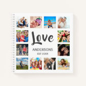 Aangepaste reeks foto's Collage Persoonlijk Wit Notitieboek (Voorkant)