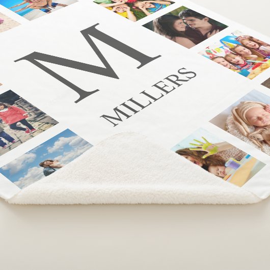 Aangepaste reeks foto's Collage Persoonlijk Wit Sherpa Deken (3/4)
