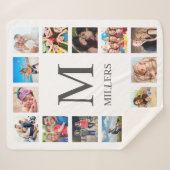 Aangepaste reeks foto's Collage Persoonlijk Wit Sherpa Deken (Voorkant (horizontaal))