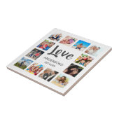 Aangepaste reeks foto's Collage Persoonlijk Wit Tegeltje (Zijkant)