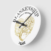 Aangepaste reeks reünie Gold Heart Tree Keepomwill Ronde Klok (Hoek)