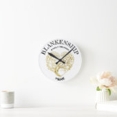 Aangepaste reeks reünie Gold Heart Tree Keepomwill Ronde Klok (Huis)