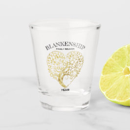 Aangepaste reeks reünie Gold Heart Tree Keepomwill Shot Glas