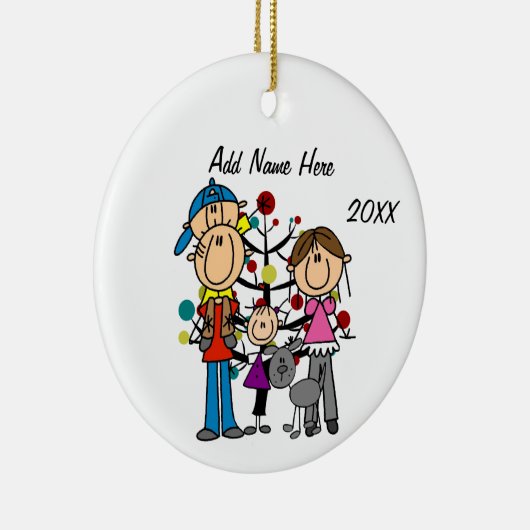 Aangepaste reeks van 4 met Ornament van de hond (Rechts)