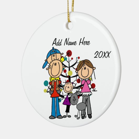 Aangepaste reeks van 4 met Ornament van de hond (Links)