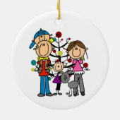 Aangepaste reeks van 4 met Ornament van de hond (Achterkant)