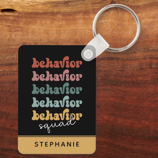 Aangepaste reg-reg-gedragspad-recombinant sleutelhanger (Achterkant)