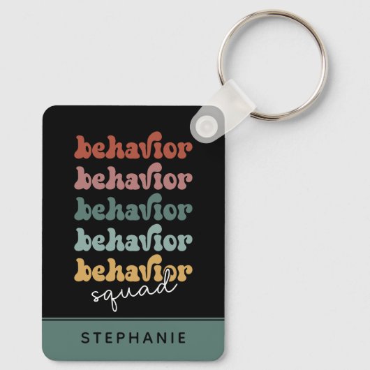 Aangepaste reg-reg-gedragspad-recombinant sleutelhanger (Achterkant)