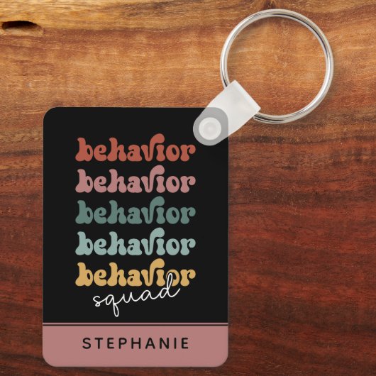 Aangepaste reg-reg-gedragspad-recombinant sleutelhanger (Achterkant)