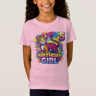 Aangepaste Regenboog 90s geïnspireerde Luipaard Ve T-shirt