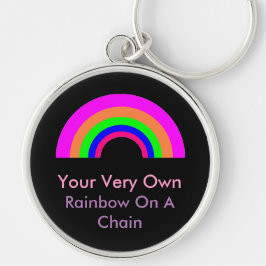 Aangepaste Regenboog Aan Een Ketting Sleutelhanger