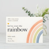 Aangepaste Regenboog Baby Zwangerschapsaankondigin (Staand voorkant)
