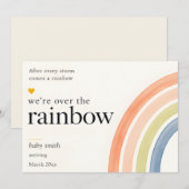 Aangepaste Regenboog Baby Zwangerschapsaankondigin (Voorkant / Achterkant)