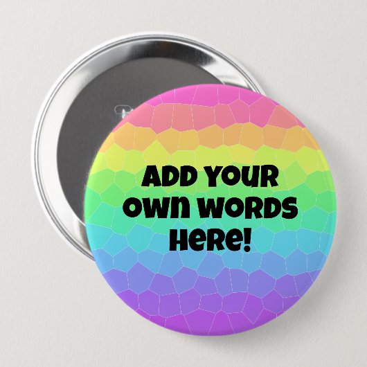 Aangepaste regenboog Button (Voorkant /achterkant)