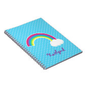 Aangepaste regenboog en cloud notitieboek (Rechterzijde)