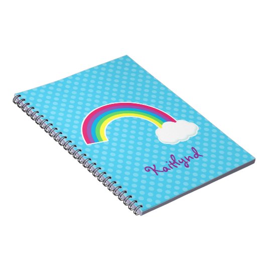 Aangepaste regenboog en cloud notitieboek (Rechterzijde)
