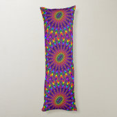 Aangepaste regenboog fractal burst lichaam kussen (Achterkant (Verticaal))