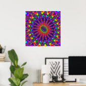 Aangepaste regenboog fractal burst poster (Thuiskantoor)