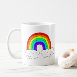 Aangepaste regenboog gelukkige mok. koffiemok