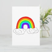 Aangepaste regenboog gelukskaart. bedankkaart (Staand voorkant)