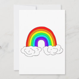 Aangepaste regenboog gelukskaart. bedankkaart