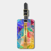 Aangepaste regenboog Golden Metallic Luggage Bagagelabel (Voorkant verticaal)