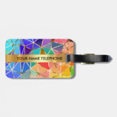 Aangepaste regenboog Golden Metallic Luggage Bagagelabel (Achterkant horizontaal)