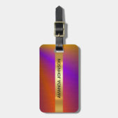 Aangepaste regenboog Golden Metallic Luggage Bagagelabel (Voorkant verticaal)
