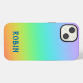 Aangepaste Regenboog Gradiënt iPhone Hoesje (Achterkant horizontaal)