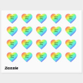 Aangepaste regenboog hart sticker (Vel)