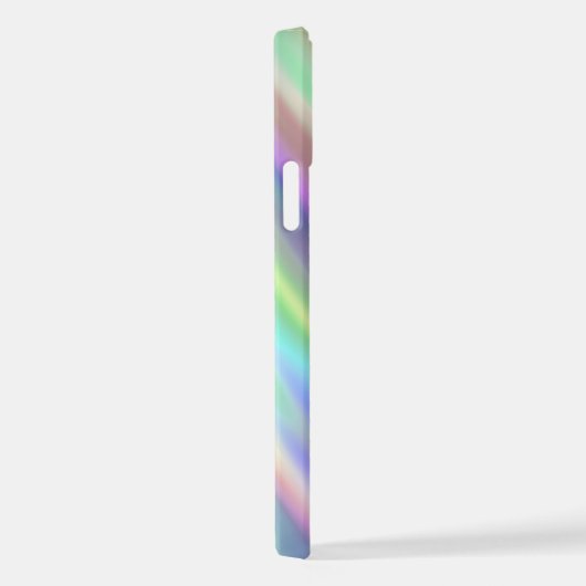 Aangepaste regenboog kleuren gestreepte stropdas k iPhone hoesje (Rechterkant)