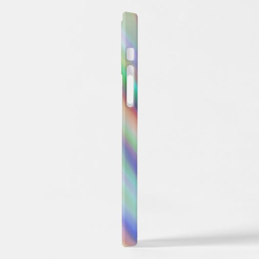 Aangepaste regenboog kleuren gestreepte stropdas k iPhone hoesje (Linkerkant)