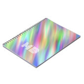 Aangepaste regenboog kleuren gestreepte stropdas k notitieboek (Linkerzijde)