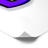 Aangepaste regenboog kleuren Happy Birthday Poster (Hoek)