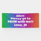 Aangepaste Regenboog Kleuren Prom Banner (Horizontaal)