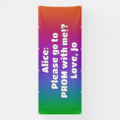 Aangepaste Regenboog Kleuren Prom Banner (Verticaal)