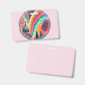 Aangepaste Regenboog Koepel Badge Roze (Voor- en achterkant)