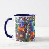 Aangepaste Regenboog Lori Botanische Tuin Mok (Links)