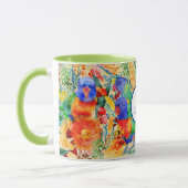 Aangepaste Regenboog Lorikeet Tuin Mok (Links)