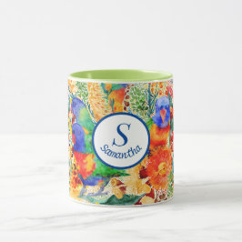 Aangepaste Regenboog Lorikeet Tuin Mok