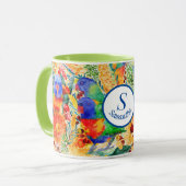 Aangepaste Regenboog Lorikeet Tuin Mok (Voorkant links)