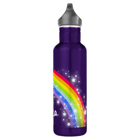 Aangepaste regenboog met de naam kinder drinken fl waterfles  (Rechts)