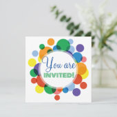 Aangepaste regenboog stippen  kaart (Staand voorkant)