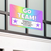 Aangepaste Regenboog Team Banner (Buitenkant Gebouw)