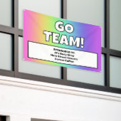 Aangepaste Regenboog Team Banner (Buitenkant Gebouw)