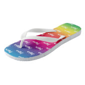 Aangepaste regenboog Teenslippers (Schuin)