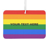 Aangepaste regenboog vlag auto luchtverfrisser (Achterkant)